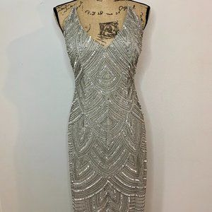 Silver Sequin Formal Dress